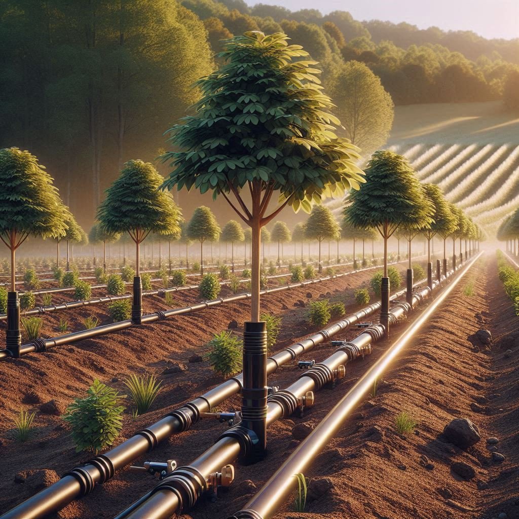 Sistem za navodnjavanje na plantaži belog tartufa